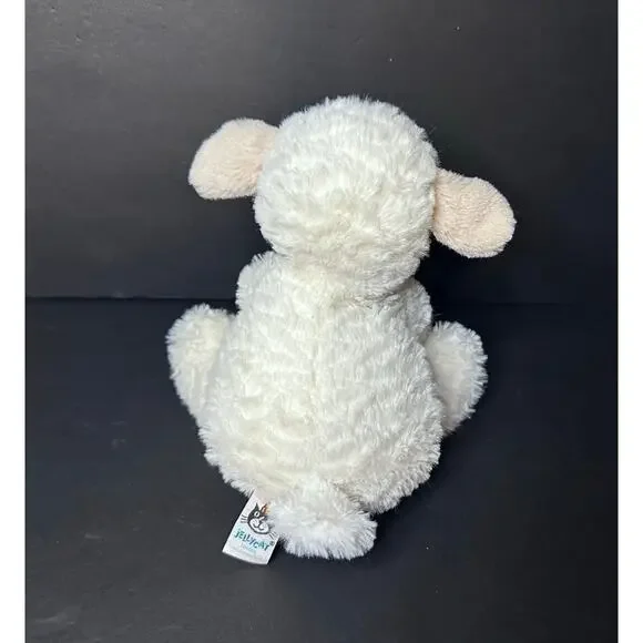 Jellycat Fuddlewuddle Bashful Lamb Sheep 9” Sitting Up Cream White & Tan Face - Picture 4 of 5